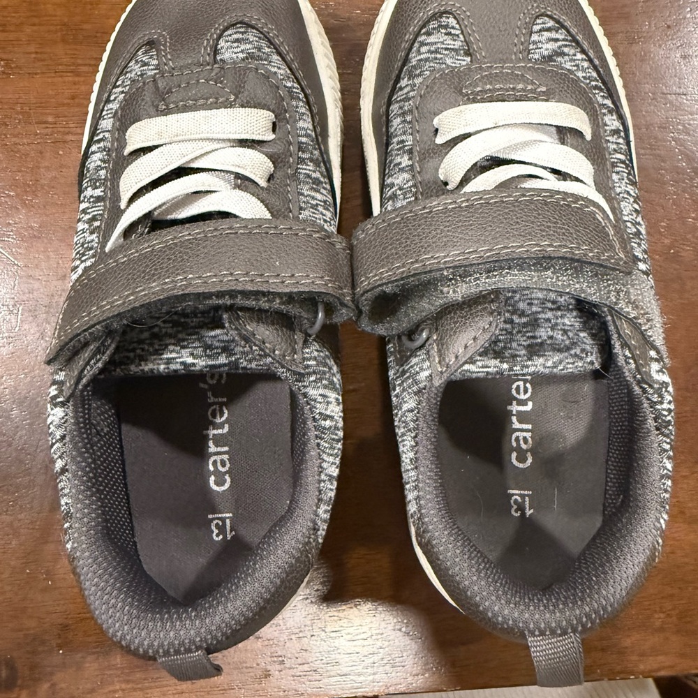 Carter's Charcoal and White Kids Sneakers
